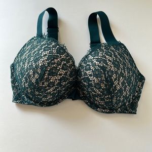 Victoria’s Secret very Sexy Push-up Green Lace Bra Size 34DD
